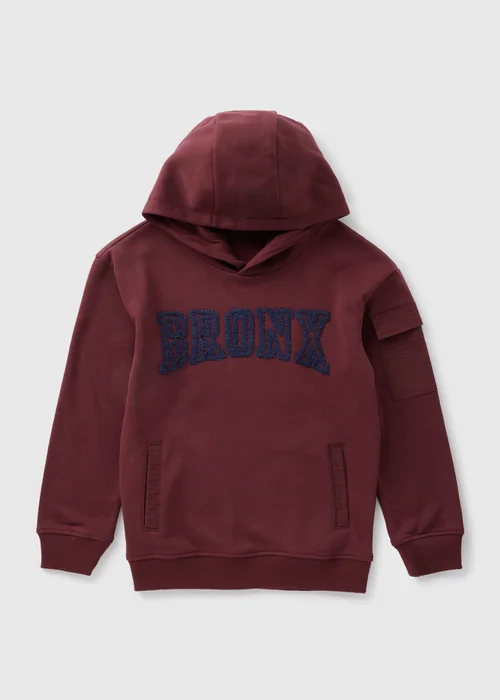 Boys Burgundy Bronx Varsity Hoodie (7-15yrs) - 7 Yrs Image 1