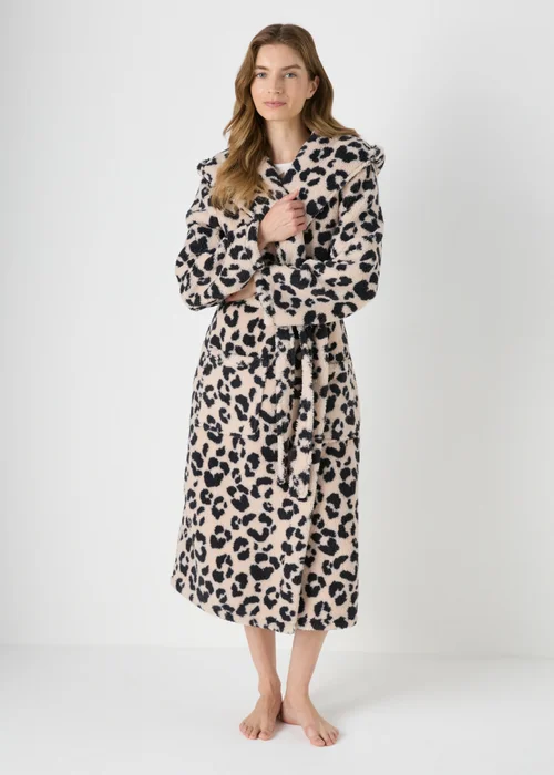 Cream Animal Print Dressing Gown - Extra small | Matalan Cream Animal Print Dressing Gown - Extra small | Matalan