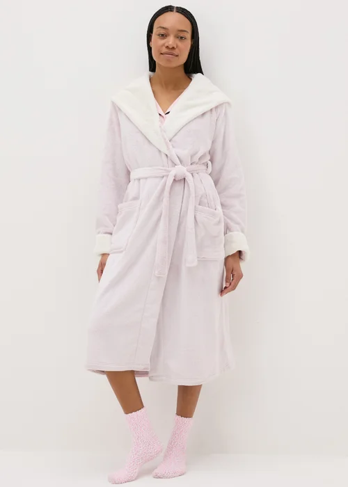 Pink Fleece Dressing Gown - Extra small Image 1