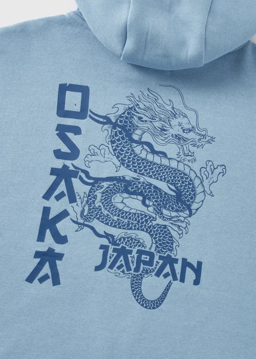 Boys Blue Japan Print Hoodie (7-15yrs) - 7 Yrs Image 2