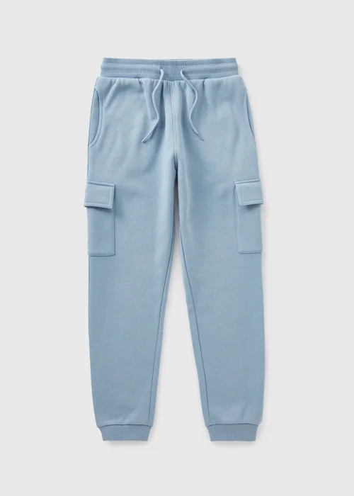 Boys Blue Cargo Jogging Bottoms (7-15yrs) - 8 Yrs Image 1