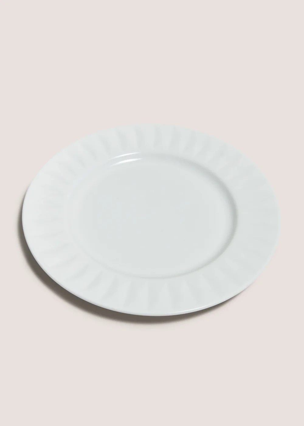 White Textured Side Plate Image 1