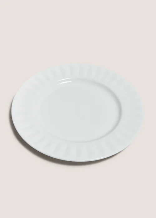 White Textured Side Plate Image 1