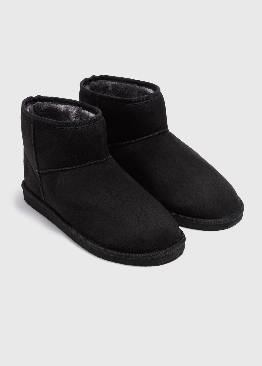 Black Faux Suede Boots - 7 Image 1