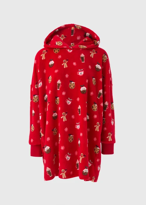 Red Christmas Gingerbread Snuggle Hoodie - Extra small Image 4