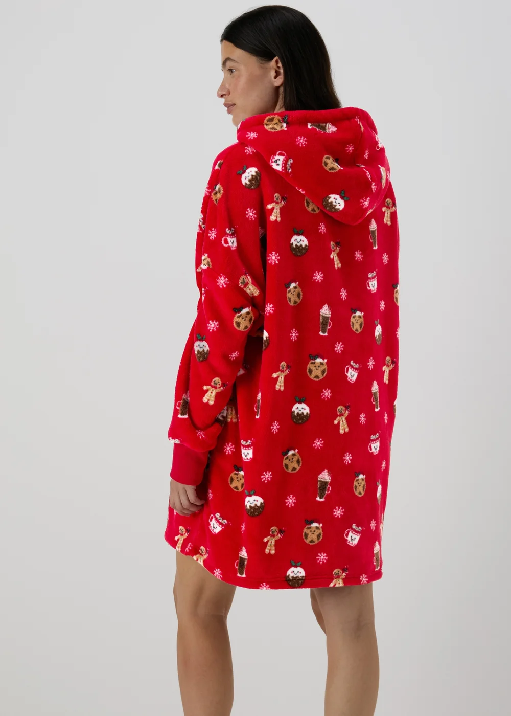 Red Christmas Gingerbread Snuggle Hoodie - Extra small Image 2