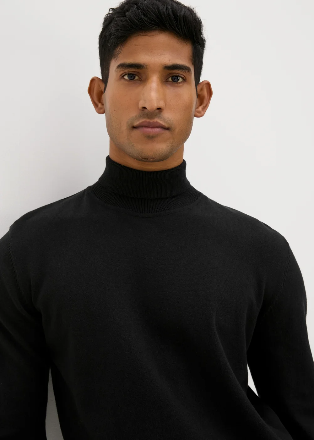 Black Roll Neck Jumper - S Image 3
