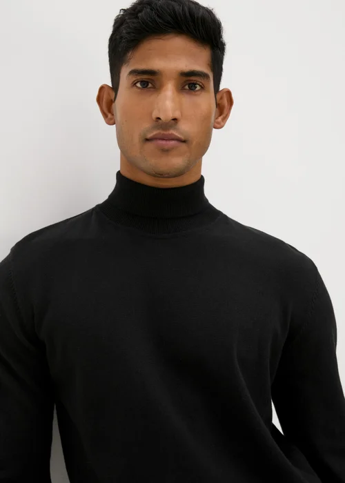 Black Roll Neck Jumper - S Image 3