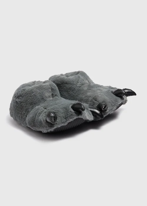 Grey Claw Novelty Slippers - Size 7 - 8 Image 1