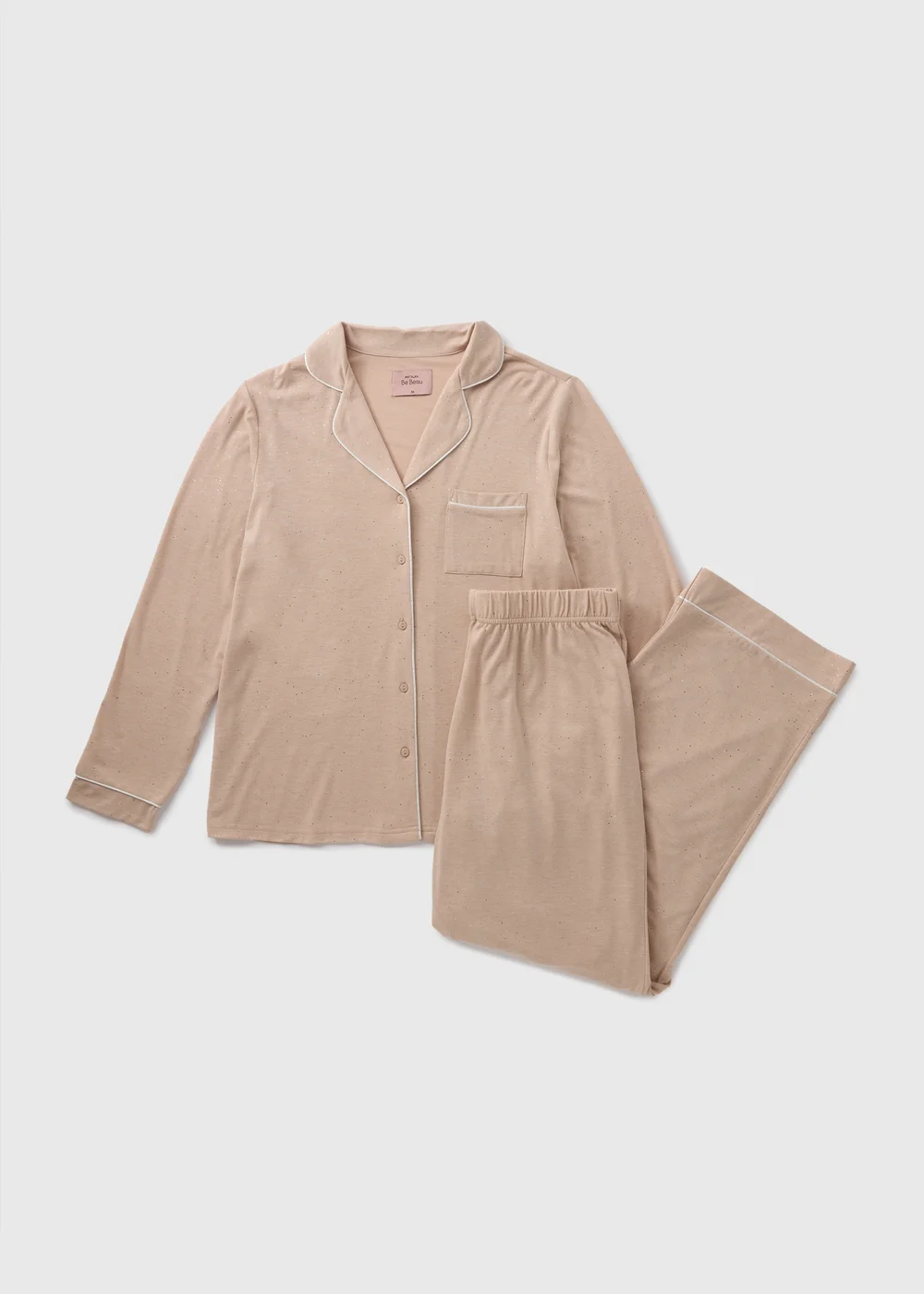 Mink Shimmer Button Up Pyjama Set - Extra small Image 3