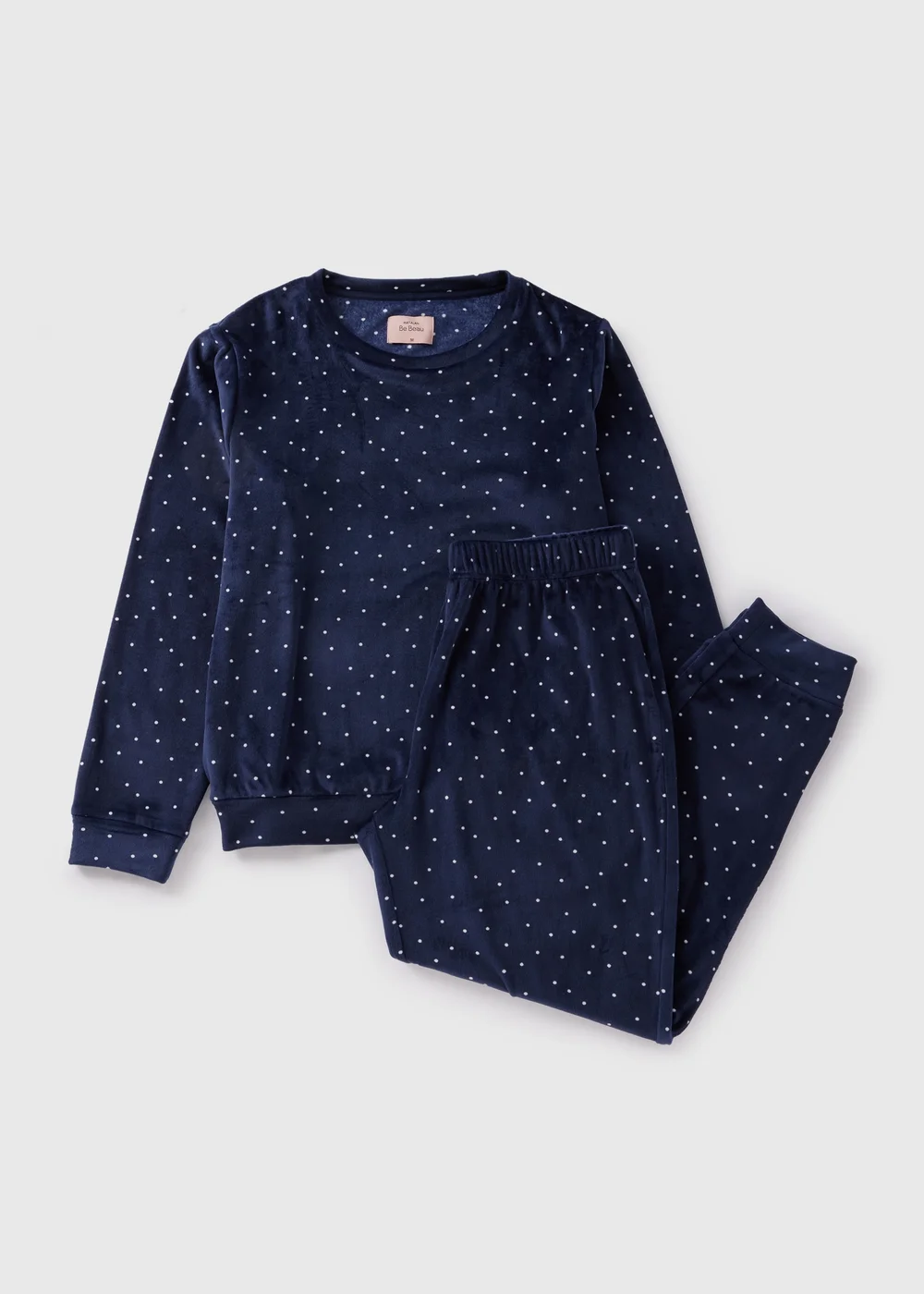 Navy Fleece Spot Loungewear Set - Extra small Image 3
