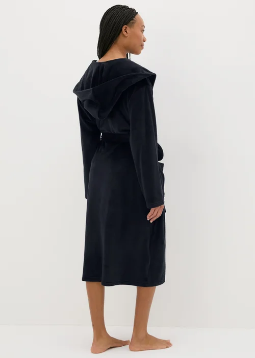 Black Fleece Dressing Gown - Extra small Image 2