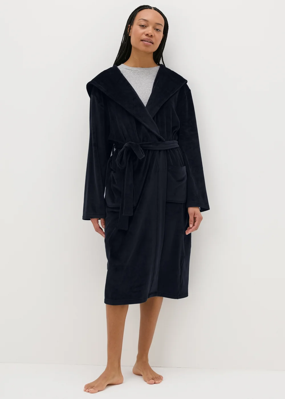 floor length dressing gown matalan Grey Waffle Dressing Gown - Extra small