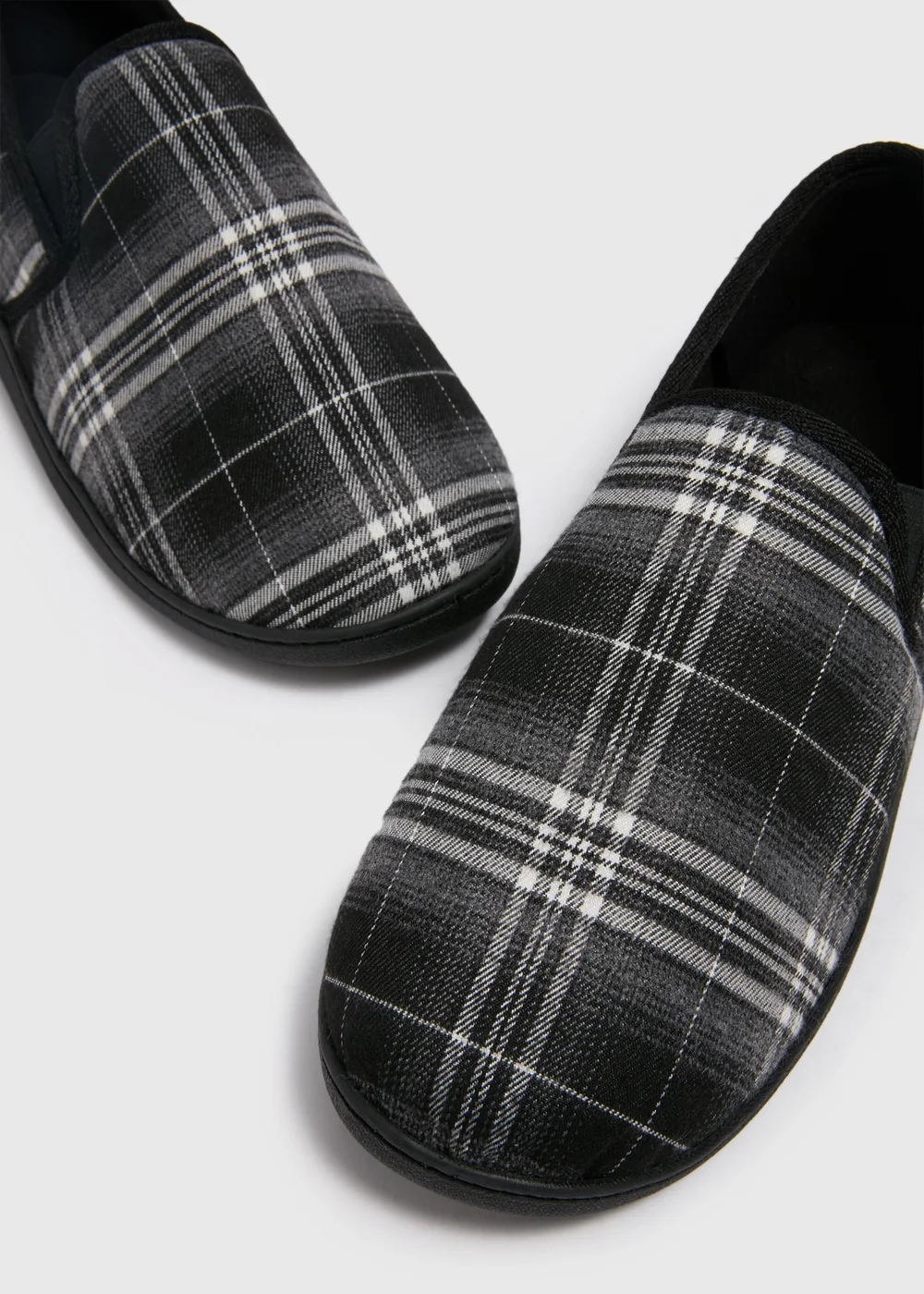 Black Check Slippers - 6 Image 2
