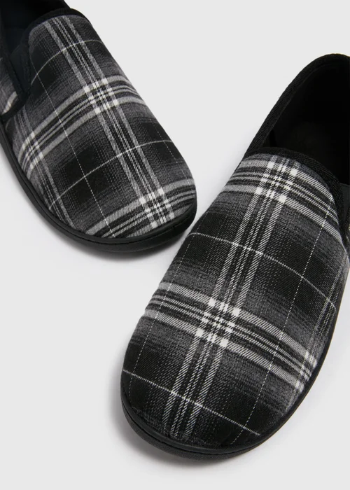Black Check Slippers - 6 Image 2