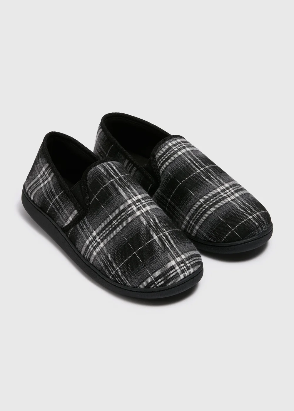 Black Check Slippers - 6 Image 1