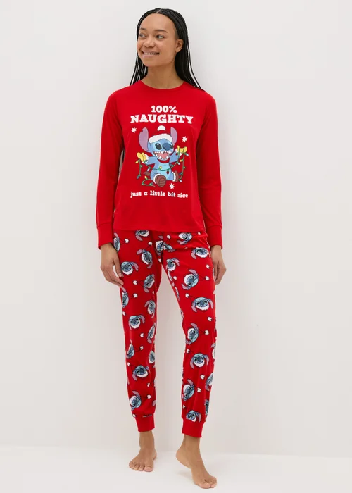Winter Poem Christmas Stitch Red Pyjama Set - Extra small Image 1