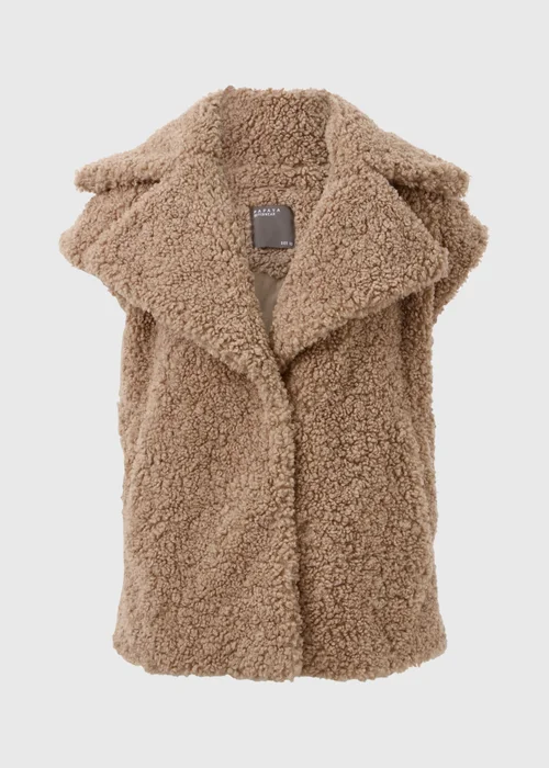 Beige Oversized Borg Gilet - 8 Image 4