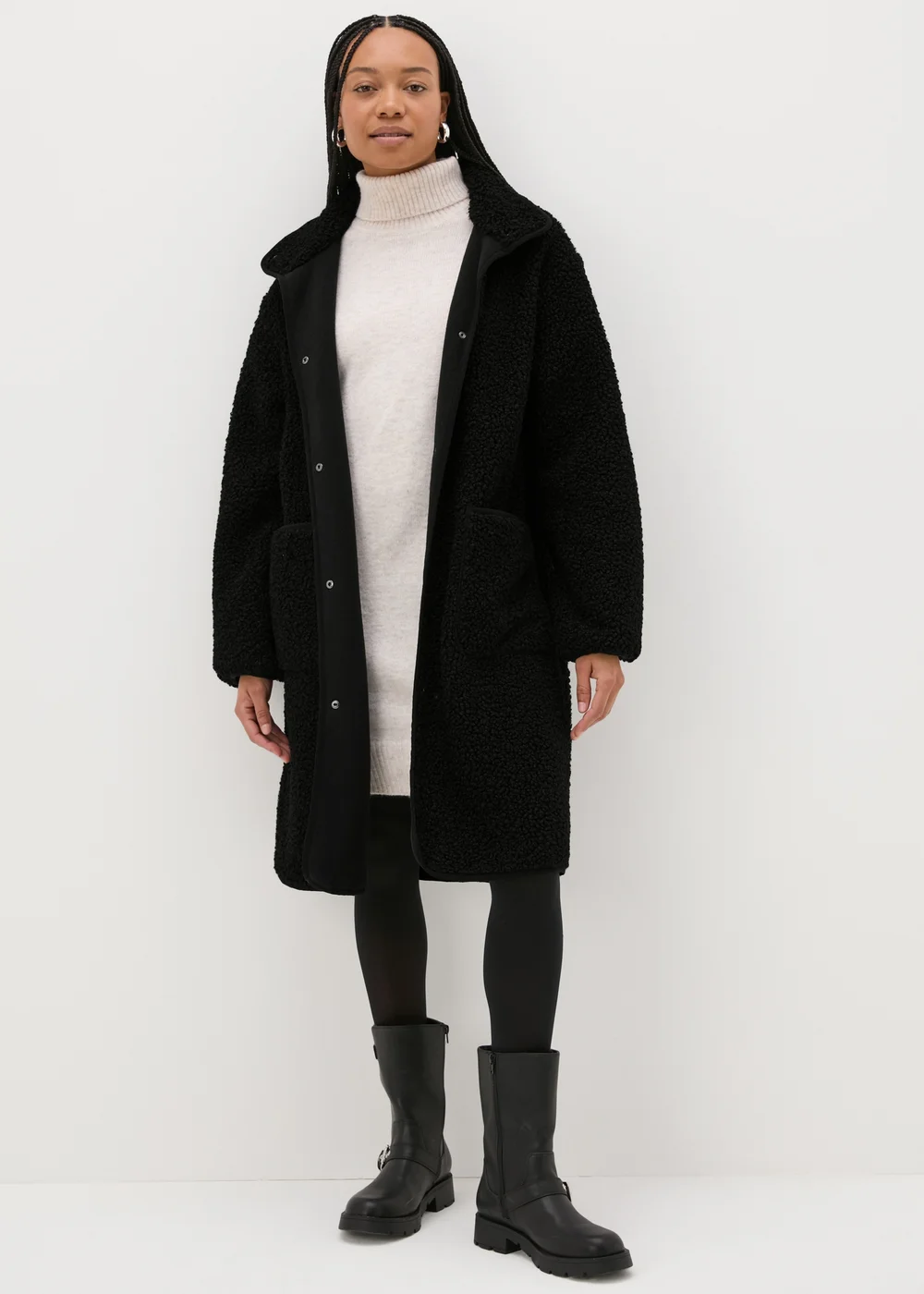 Black Long Borg Coat - 8 Image 1