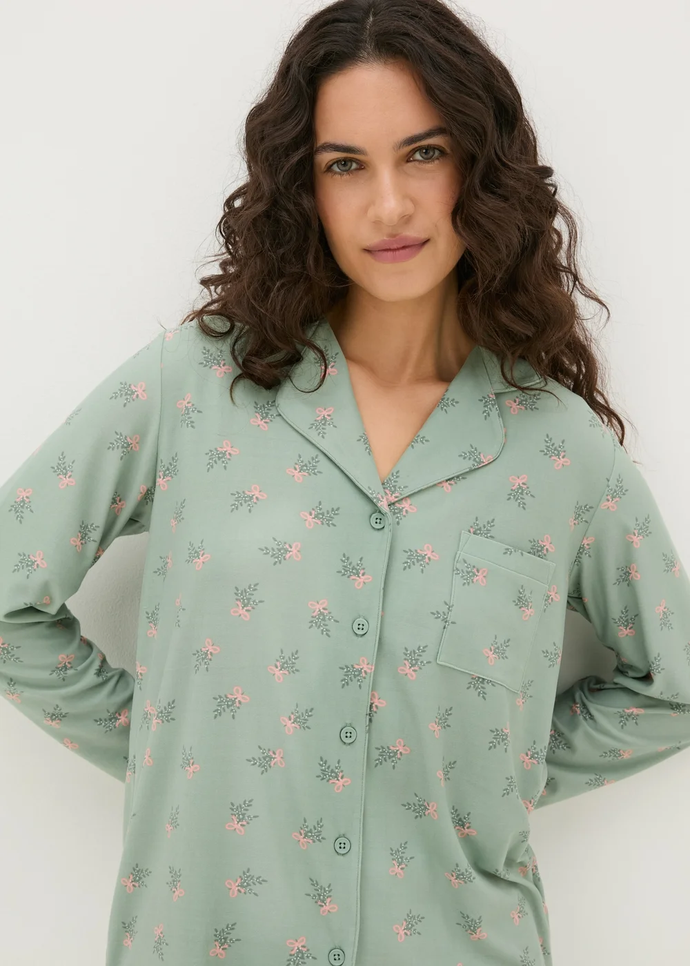 Green Mistletoe Pyjama Set - Extra small Image 1