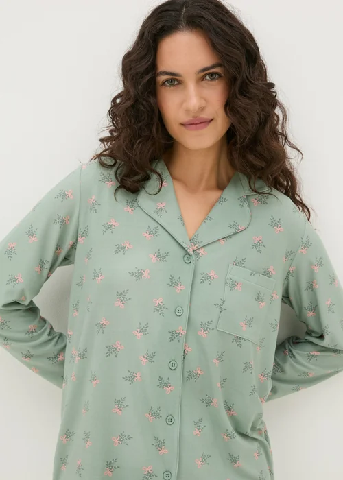 Green Mistletoe Pyjama Set - Extra small Image 1