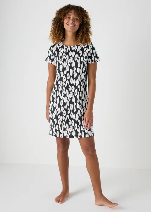 Black Animal Print Nightie - Extra small Image 1