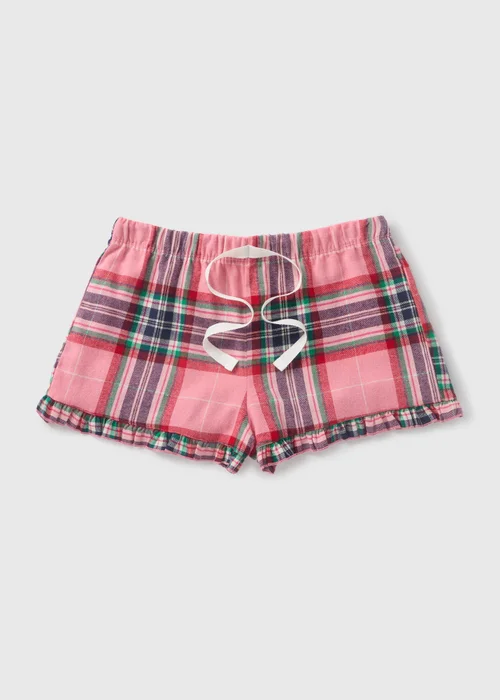 Pink Check Woven Pyjama Shorts - Extra small Image 3
