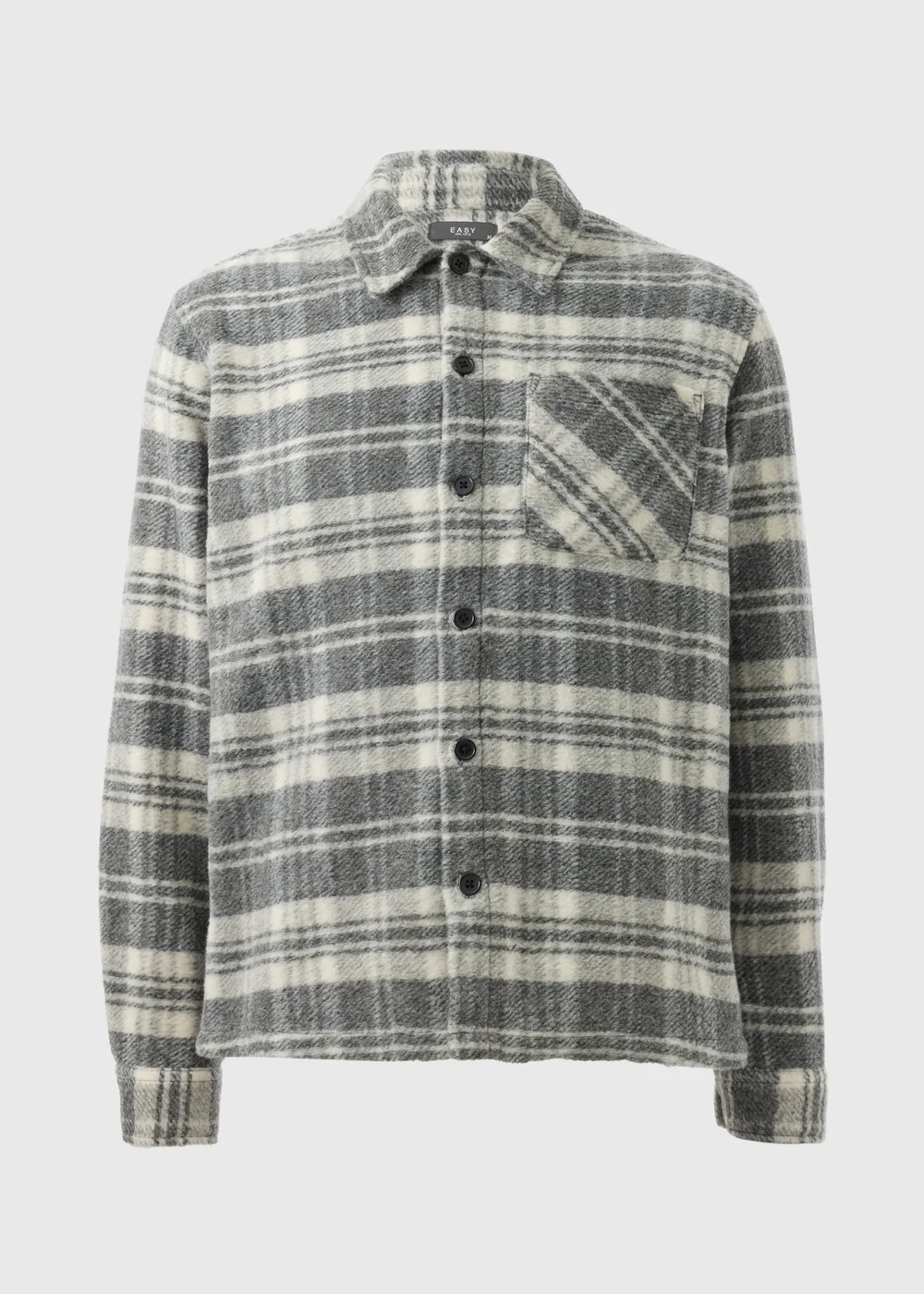 Grey Check Cosy Shacket - S Image 3