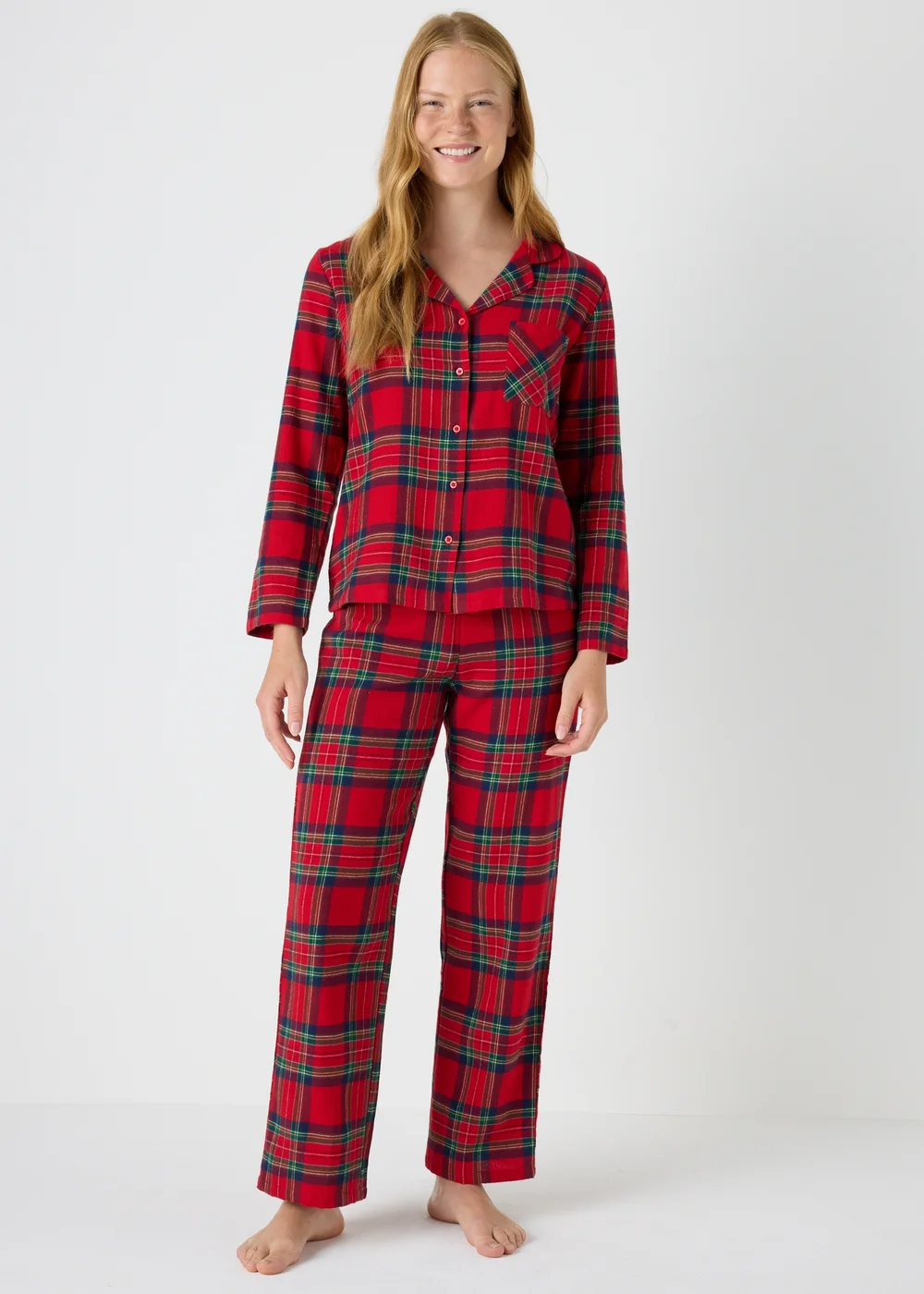 Red Check Pyjama Set - Size 8 Image 3