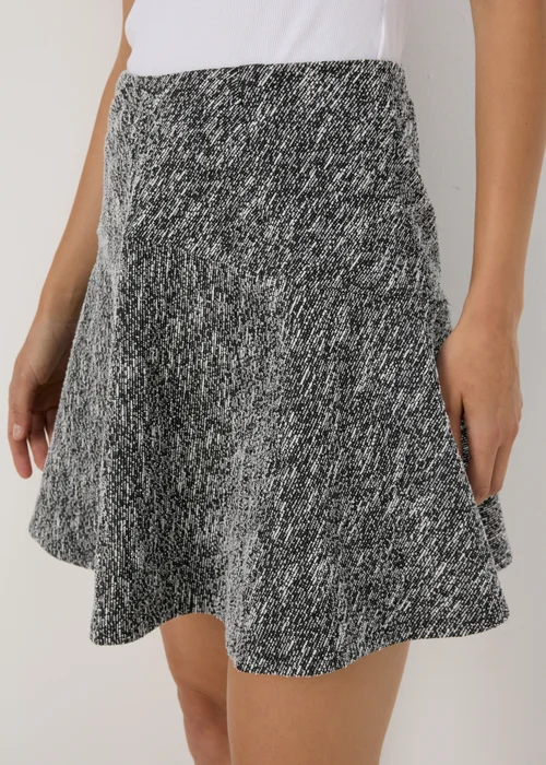 Black Boucle Mini Skirt - 8 Image 3