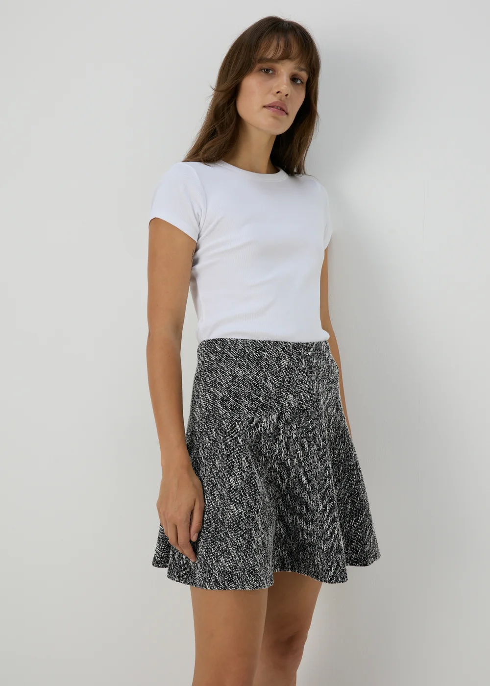 Black Boucle Mini Skirt - 8 Image 1