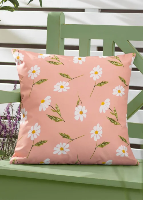 Wylder Nature Daisies Filled Outdoor Cushion (43cm x 43cm x 8cm) - One Size Image 1