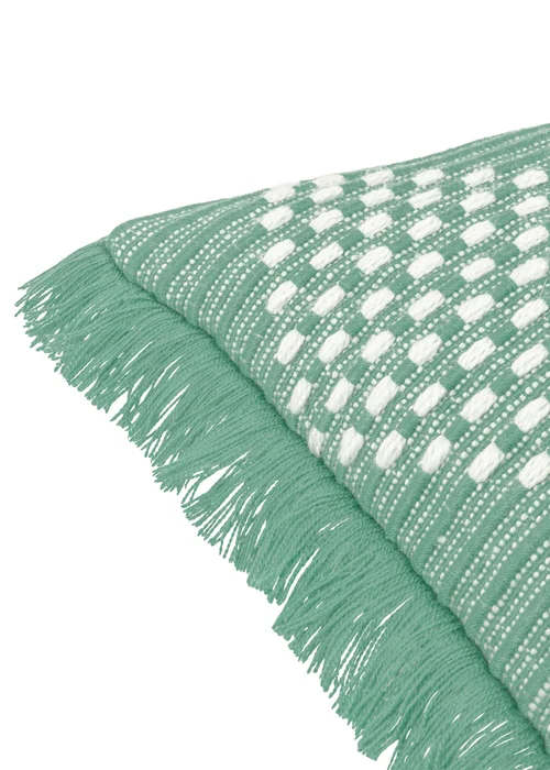 furn. Green Kadie PET Woven Outdoor Filled Cushion (45 x 45 x 8cm) - One Size Image 5
