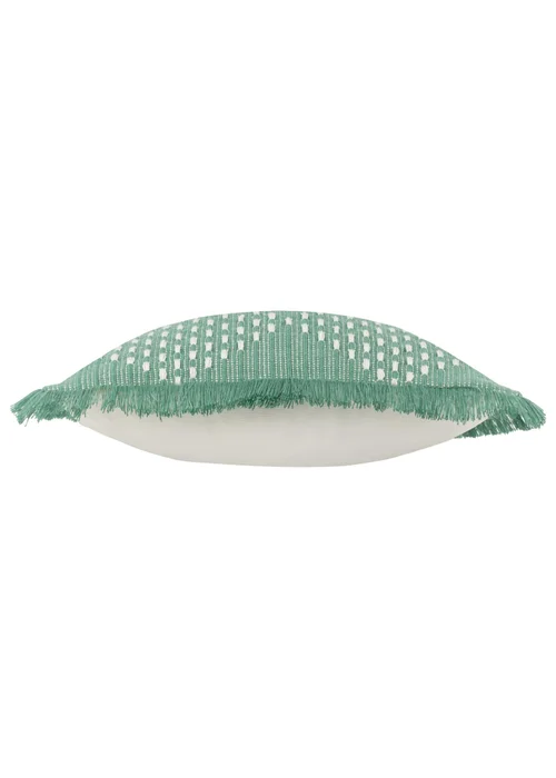 furn. Green Kadie PET Woven Outdoor Filled Cushion (45 x 45 x 8cm) - One Size Image 4