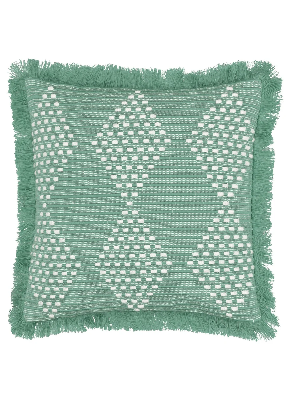 furn. Green Kadie PET Woven Outdoor Filled Cushion (45 x 45 x 8cm) - One Size Image 2