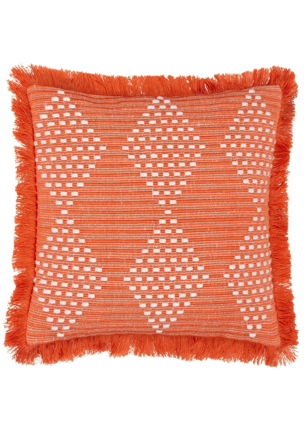 furn. Orange Kadie PET Woven Outdoor Filled Cushion (45 x 45 x 8cm) - One Size Image 1