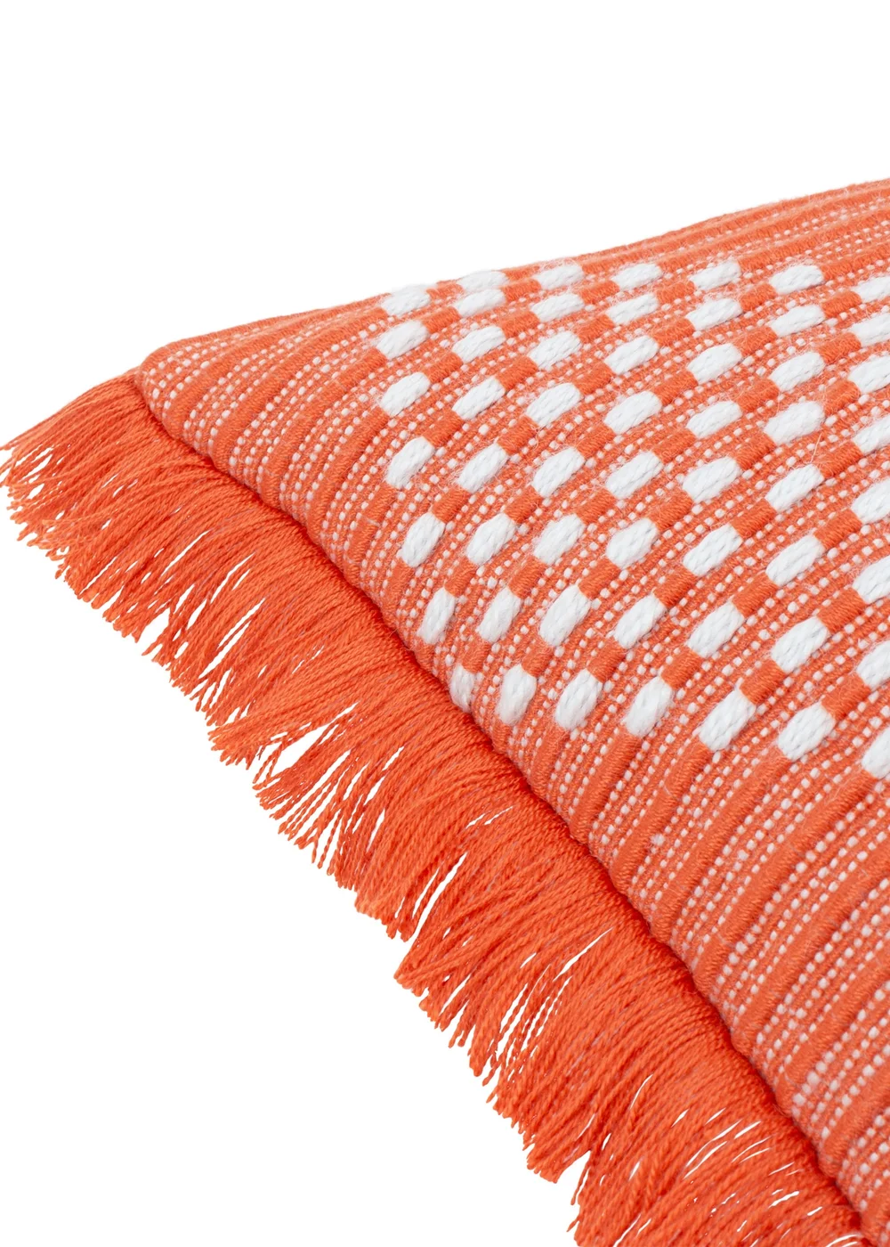 furn. Orange Kadie PET Woven Outdoor Filled Cushion (45 x 45 x 8cm) - One Size Image 4