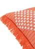 furn. Orange Kadie PET Woven Outdoor Filled Cushion (45 x 45 x 8cm) - One Size Image 4