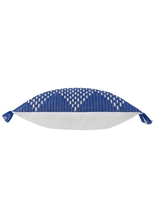 furn. Cobalt Kadie PET Woven Outdoor Filled Cushion (30 x 60 x 8cm) - One Size Image 3