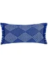 furn. Cobalt Kadie PET Woven Outdoor Filled Cushion (30 x 60 x 8cm) - One Size Image 1