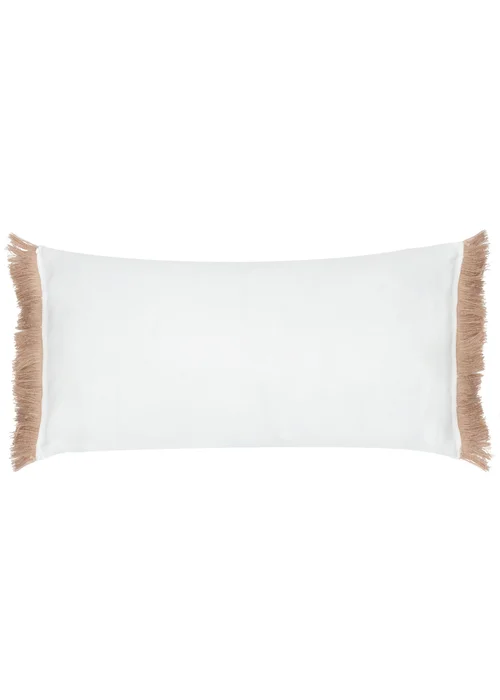 furn. Natural Kadie PET Woven Outdoor Filled Cushion (30 x 60 x 8cm) - One Size Image 2