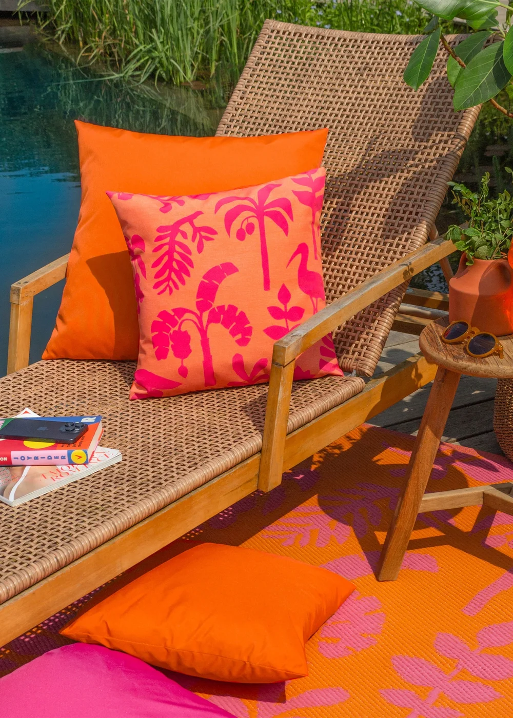 furn. Orange Marula Outdoor 100% Recycled Rug (120 x 180cm) - 120 x 180cm Image 6