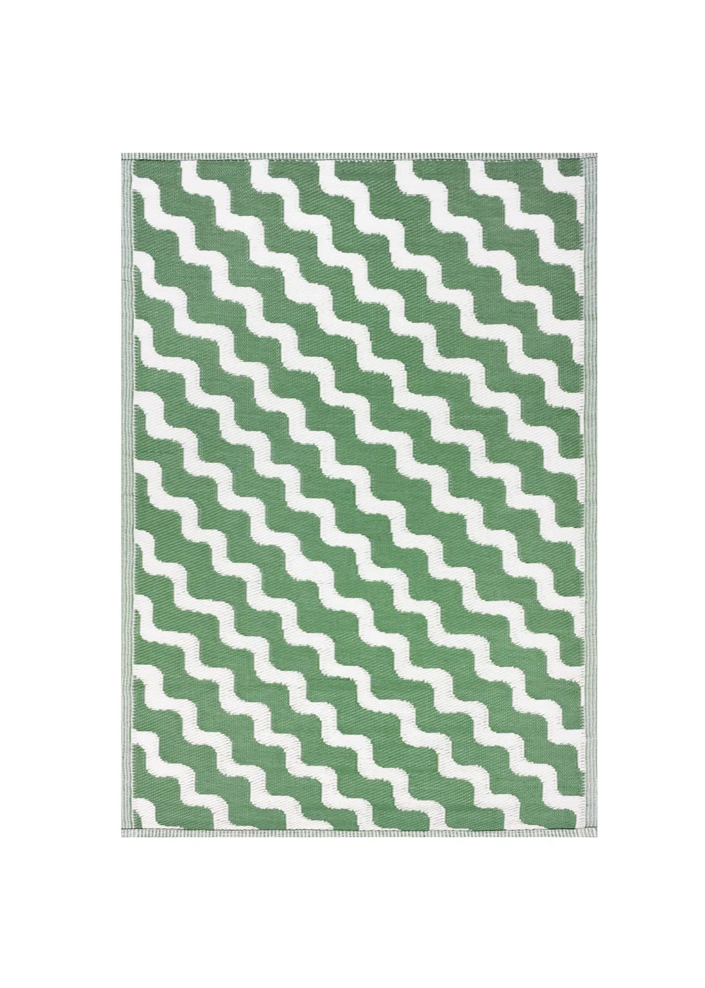 furn. Green Wave Outdoor 100% Recycled Rug (120 x 180cm) - 120 x 180cm Image 4