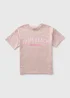 Girls Peach Foil Palm Beach T-Shirt (7-15yrs) - Age 7 Years Image 1