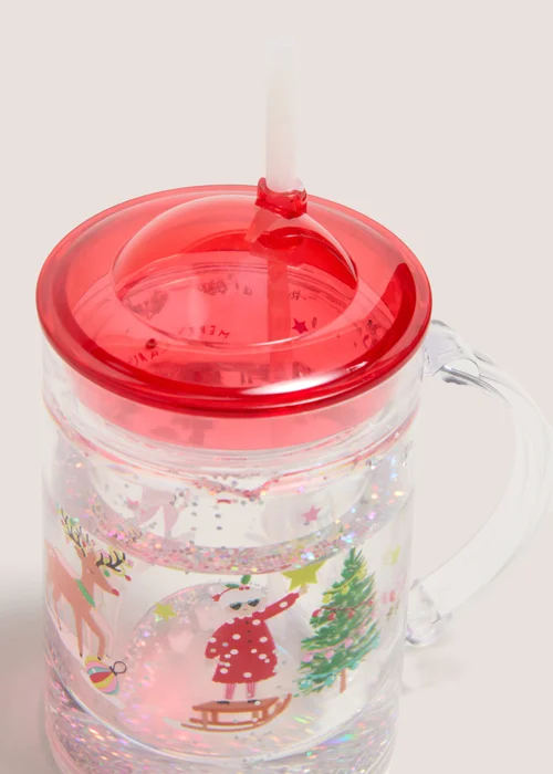 Red Christmas Glitter Tumbler Image 2