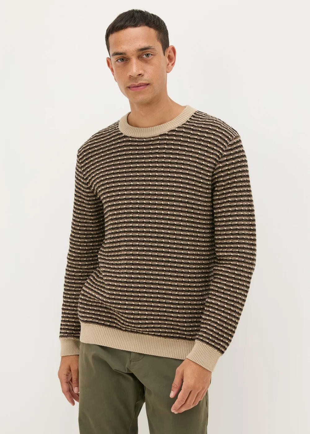 Stone Rack Stitch Jumper - Small Image 1