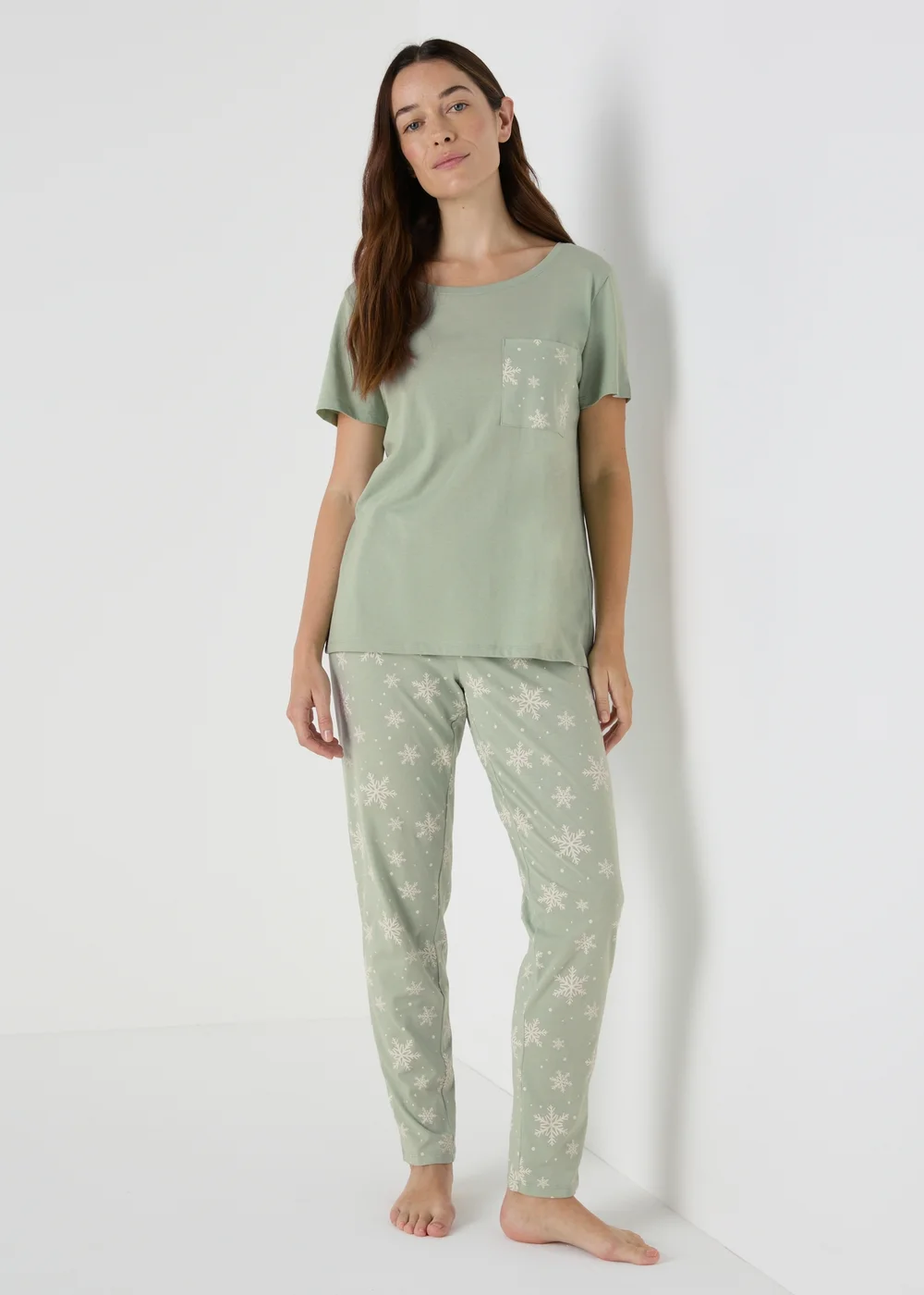 Green Snowflake Pyjama Set - Extra small Image 2
