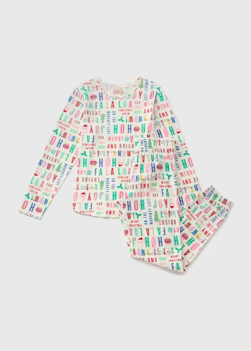Cream Family Christmas Pyjama Set - Extra small Image 3