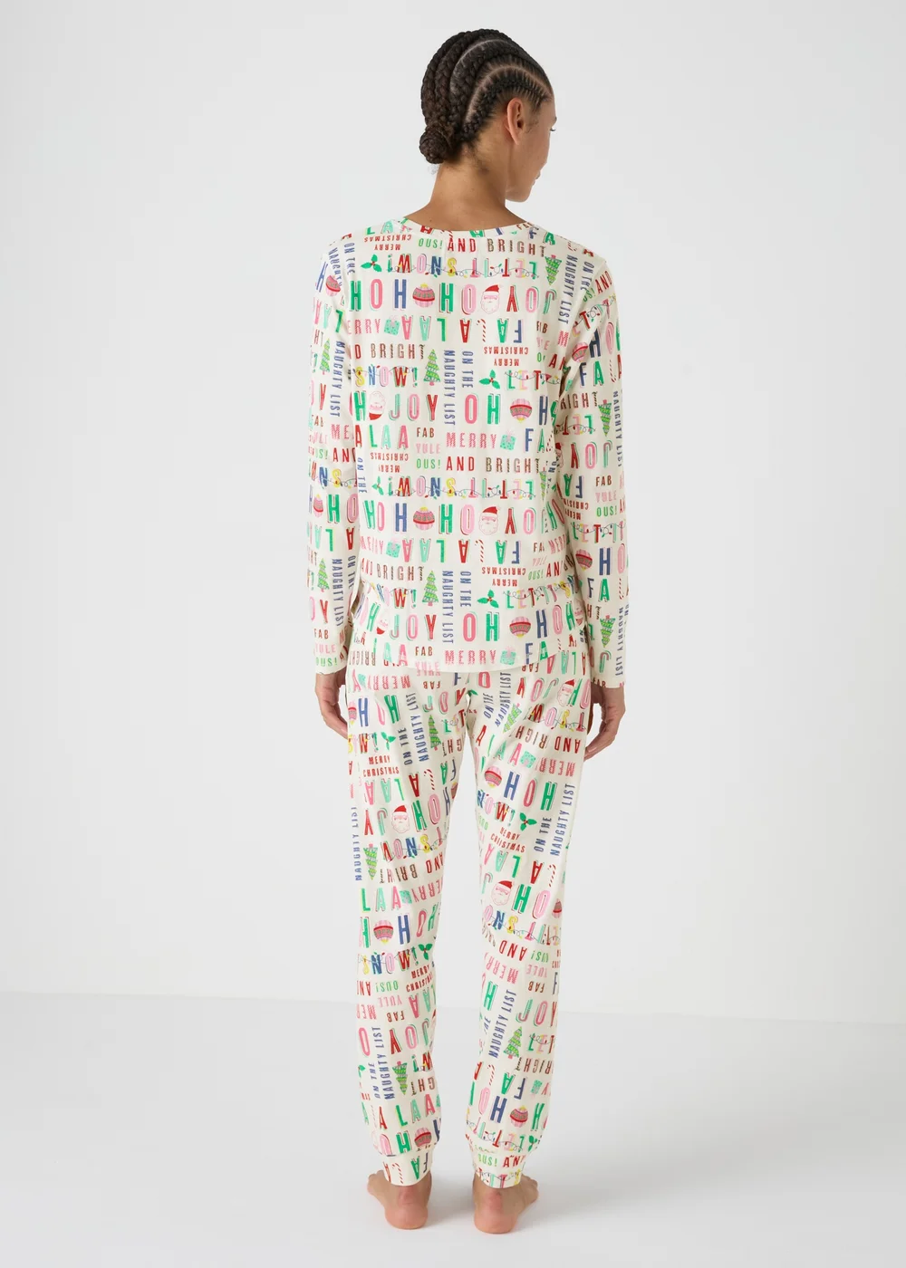 Cream Family Christmas Pyjama Set - Extra small Image 2