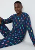 Navy Unisex Christmas Tree Pyjamas - Extra small Image 3